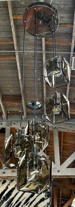 Vintage Italian Cascade Chandelier 1980s - 2975476