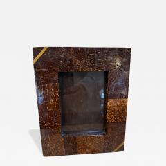 Vintage Italian Coconut Shell Mosaic Picture Frame - 4777034