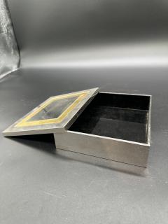 Vintage Italian Decorative Chrome Box Italy 1960s - 3689995