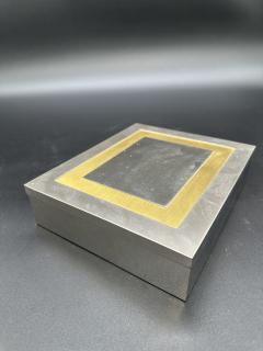 Vintage Italian Decorative Chrome Box Italy 1960s - 3689999