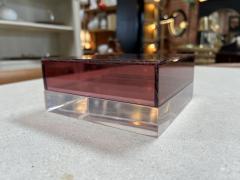 Vintage Italian Decorative Plexiglass Box 1980s - 3224254
