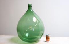 Vintage Italian Emerald Green Blown Glass Teardrop Form Demijohn Carboy - 4451393