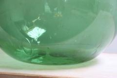 Vintage Italian Emerald Green Blown Glass Teardrop Form Demijohn Carboy - 4451395