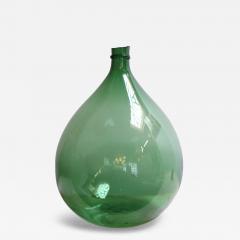 Vintage Italian Emerald Green Blown Glass Teardrop Form Demijohn Carboy - 4454567
