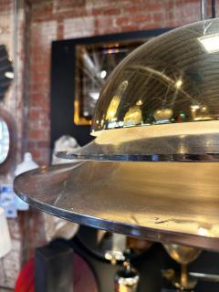 Vintage Italian Fully Brass UFO Pendant Light 1970s - 3884218