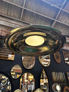 Vintage Italian Fully Brass UFO Pendant Light 1970s - 3884219