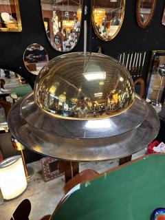 Vintage Italian Fully Brass UFO Pendant Light 1970s - 3884221