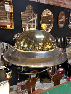 Vintage Italian Fully Brass UFO Pendant Light 1970s - 3884222