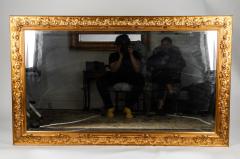Vintage Italian Gilded Wood Framed Hanging Bevelled Mirror - 555492