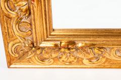 Vintage Italian Gilded Wood Framed Hanging Bevelled Mirror - 555493