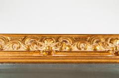 Vintage Italian Gilded Wood Framed Hanging Bevelled Mirror - 555496