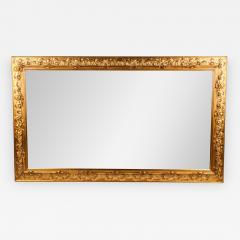 Vintage Italian Gilded Wood Framed Hanging Bevelled Mirror - 556959