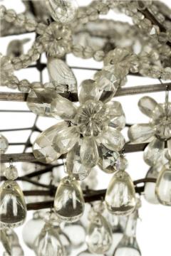 Vintage Italian Glass and Crystal Chandelier - 2313180