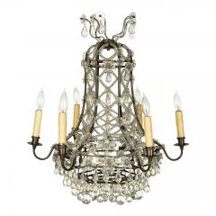 Vintage Italian Glass and Crystal Chandelier - 2313184