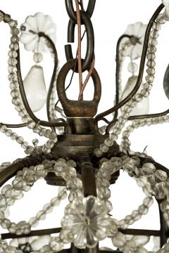 Vintage Italian Glass and Crystal Chandelier - 2313189