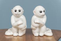 Vintage Italian Glazed Ceramic Monkeys - 3849750