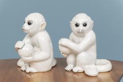 Vintage Italian Glazed Ceramic Monkeys - 3849751