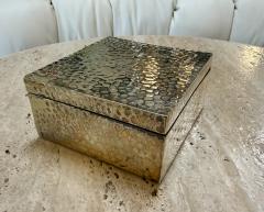 Vintage Italian Hammered Brass Decorative Box - 4706453