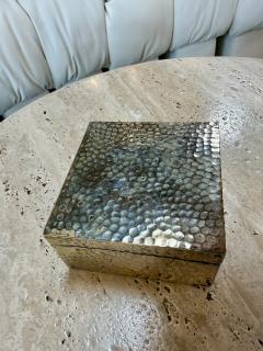 Vintage Italian Hammered Brass Decorative Box - 4706457