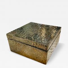 Vintage Italian Hammered Brass Decorative Box - 4708098