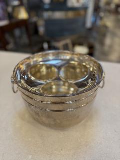 Vintage Italian Ice Bucket with Three Compartment Insert 1970s - 4442666