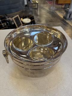 Vintage Italian Ice Bucket with Three Compartment Insert 1970s - 4442670