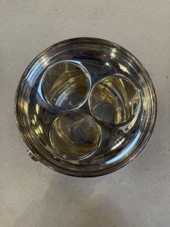 Vintage Italian Ice Bucket with Three Compartment Insert 1970s - 4442674