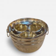 Vintage Italian Ice Bucket with Three Compartment Insert 1970s - 4444085