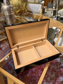 Vintage Italian Inlaid Horn and Wood Box with Hinged Lid - 4442584