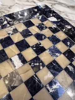 Vintage Italian Lapiz Lazuli Chess Board 1980s - 3419081