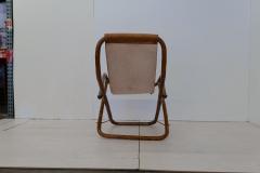 Vintage Italian Leather and Wood Rocking Chair 1960s - 3145698