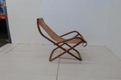 Vintage Italian Leather and Wood Rocking Chair 1960s - 3145699