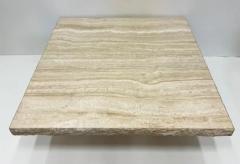 Vintage Italian Live Edge Travertine Stone Coffee Table Post modern - 3532711