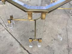 Vintage Italian Lucite and Brass Coffee Table - 334913