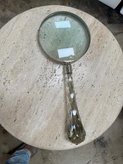 Vintage Italian Magnifying Glass with Faceted Crystal Handle - 4706477