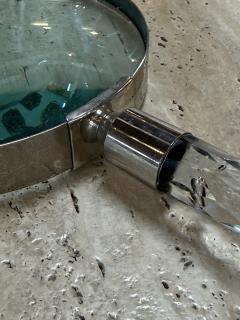 Vintage Italian Magnifying Glass with Faceted Crystal Handle - 4706478