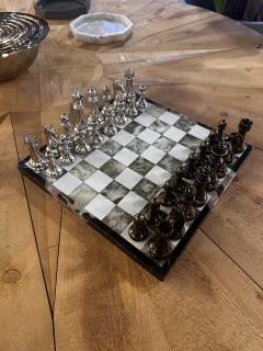Vintage Italian Marble Large Chess 1980s - 3443712