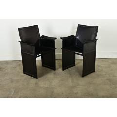 Vintage Italian Matteo Grassi Leather Armchairs - 3964316