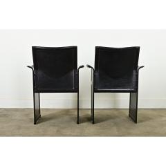 Vintage Italian Matteo Grassi Leather Armchairs - 3964397