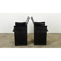 Vintage Italian Matteo Grassi Leather Armchairs - 3964406