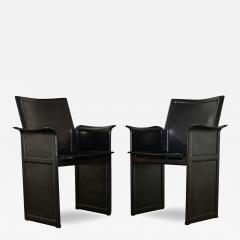 Vintage Italian Matteo Grassi Leather Armchairs - 3978937