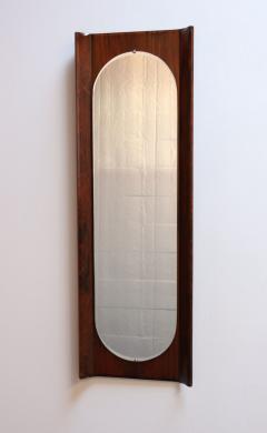 Vintage Italian Modern Rosewood Wall Mirror Designed by Donati for Stil Glass - 3960497