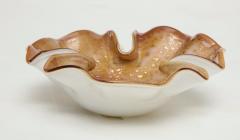 Vintage Italian Murano Glass Leaf Bowl in Amber Color - 1663705