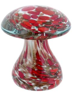 Vintage Italian Murano Glass Mushroom Figurine - 4096562