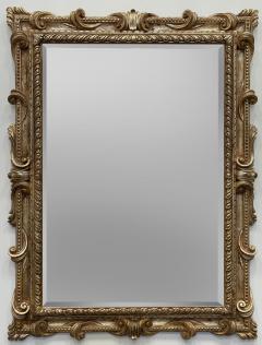 Vintage Italian Neoclassical Style Carved Wood Beveled Mirror - 4298780