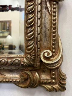 Vintage Italian Neoclassical Style Carved Wood Beveled Mirror - 4298795