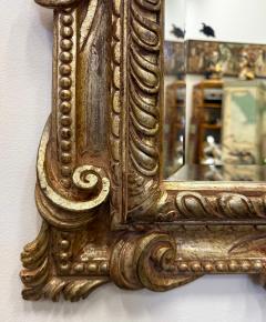 Vintage Italian Neoclassical Style Carved Wood Beveled Mirror - 4298796