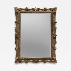 Vintage Italian Neoclassical Style Carved Wood Beveled Mirror - 4305795