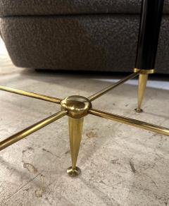 Vintage Italian Oval Ebonized Dining Table resting on a Bronze Base - 4512418