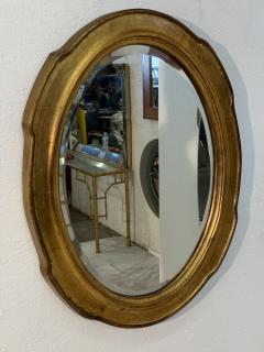 Vintage Italian Oval Mirror with Gilded Frame 1960s - 4291622